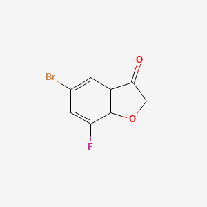 molecular formula C8H4BrFO2 B1371065 5-bromo-7-fluoro-2,3-dihydro-1-benzofuran-3-one CAS No. 1156601-36-3