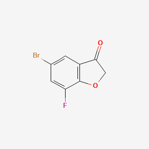 molecular formula C8H4BrFO2 B1371065 5-Bromo-7-fluorobenzofuran-3(2H)-one CAS No. 1156601-36-3