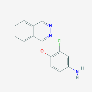 molecular formula C14H10ClN3O B1371067 3-Chloro-4-(phthalazin-1-yloxy)aniline CAS No. 1154654-56-4