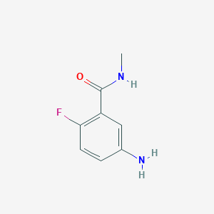 molecular formula C8H9FN2O B1371069 5-amino-2-fluoro-N-methylbenzamide CAS No. 1153287-97-8