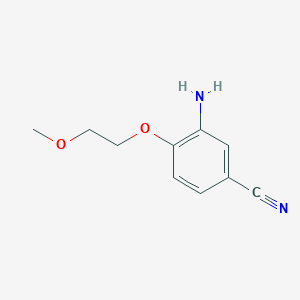 molecular formula C10H12N2O2 B1371070 3-Amino-4-(2-methoxyethoxy)benzonitrile CAS No. 1153484-62-8