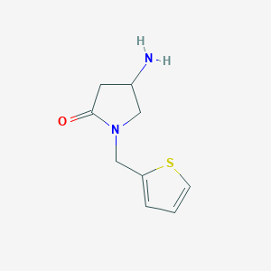 molecular formula C9H12N2OS B1371073 4-Amino-1-(2-thienylmethyl)-2-pyrrolidinone CAS No. 1105193-81-4
