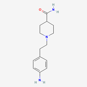 molecular formula C14H21N3O B1371075 1-[2-(4-Aminophenyl)ethyl]piperidine-4-carboxamide CAS No. 1153972-20-3