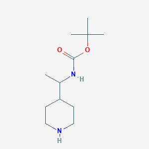 molecular formula C12H24N2O2 B1371076 tert-butyl N-[1-(piperidin-4-yl)ethyl]carbamate CAS No. 863560-23-0