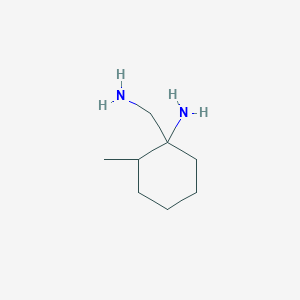 molecular formula C8H18N2 B1371078 1-(Aminomethyl)-2-methylcyclohexan-1-amine CAS No. 1154875-82-7