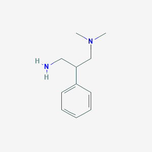 molecular formula C11H18N2 B1371085 (3-Amino-2-phenylpropyl)dimethylamine CAS No. 259537-68-3