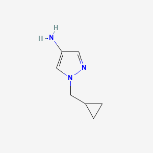 molecular formula C7H11N3 B1371086 1-(cyclopropylmethyl)-1H-pyrazol-4-amine CAS No. 1156169-29-7