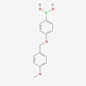 molecular formula C14H15BO4 B137109 (4-((4-甲氧基苄基)氧基)苯基)硼酸 CAS No. 156635-90-4