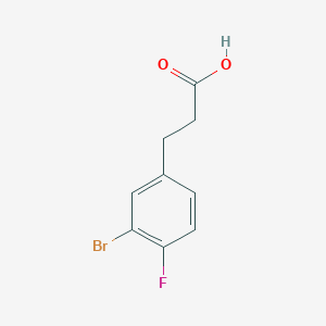 molecular formula C9H8BrFO2 B1371094 3-(3-Bromo-4-fluorophenyl)propanoic acid CAS No. 866862-24-0