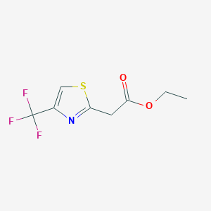 molecular formula C8H8F3NO2S B1371109 Ethyl 2-[4-(trifluoromethyl)-1,3-thiazol-2-yl]acetate CAS No. 1153298-63-5