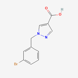 molecular formula C11H9BrN2O2 B1371111 1-(3-Bromobenzyl)-1H-pyrazole-4-carboxylic acid CAS No. 1154882-54-8