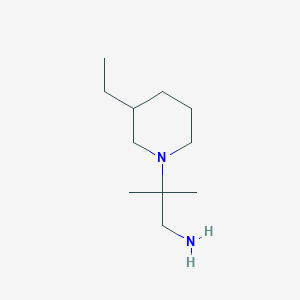 molecular formula C11H24N2 B1371113 2-(3-Ethylpiperidin-1-yl)-2-methylpropan-1-amine CAS No. 1156659-65-2