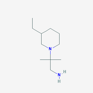 2-(3-Ethylpiperidin-1-yl)-2-methylpropan-1-amine