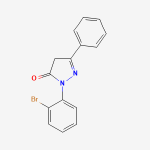 molecular formula C15H11BrN2O B1371122 1-(2-bromophenyl)-3-phenyl-4,5-dihydro-1H-pyrazol-5-one CAS No. 1155574-58-5