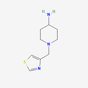 molecular formula C9H15N3S B1371123 1-(1,3-Thiazol-4-ylmethyl)piperidin-4-amine CAS No. 933760-12-4