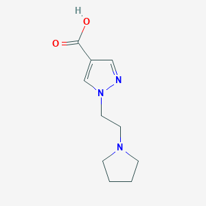 B1371132 1-[2-(pyrrolidin-1-yl)ethyl]-1H-pyrazole-4-carboxylic acid CAS No. 1155065-00-1