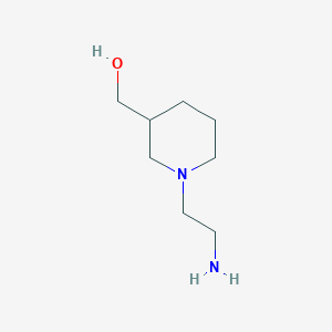 molecular formula C8H18N2O B1371135 (1-(2-Aminoethyl)piperidin-3-yl)methanol CAS No. 857637-03-7