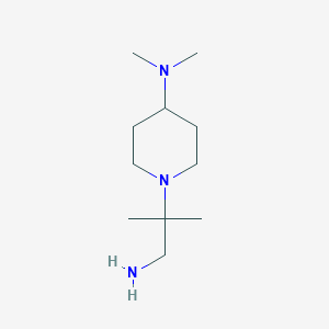 molecular formula C11H25N3 B1371140 1-(1-amino-2-methylpropan-2-yl)-N,N-dimethylpiperidin-4-amine CAS No. 1156831-47-8