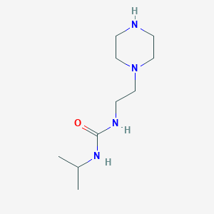 molecular formula C10H22N4O B1371145 1-[2-(哌嗪-1-基)乙基]-3-(丙-2-基)脲 CAS No. 1153458-96-8