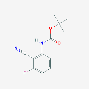 molecular formula C12H13FN2O2 B1371146 tert-Butyl (2-cyano-3-fluorophenyl)carbamate CAS No. 1153762-99-2