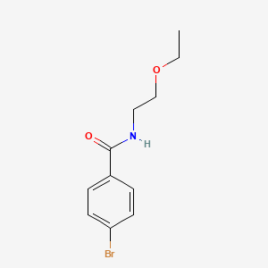 molecular formula C11H14BrNO2 B1371147 4-溴代-N-(2-乙氧基乙基)苯甲酰胺 CAS No. 1156088-43-5