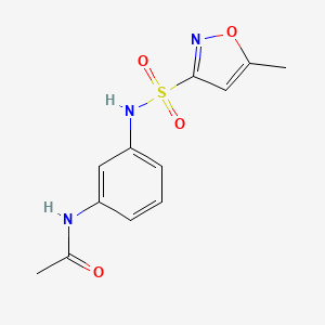 molecular formula C12H13N3O4S B13711557 N-[3-[(5-methyl-1,2-oxazol-3-yl)sulfonylamino]phenyl]acetamide 