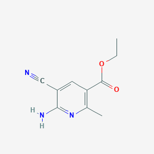 molecular formula C10H11N3O2 B137116 Ethyl 6-amino-5-cyano-2-methylpyridine-3-carboxylate CAS No. 137522-47-5