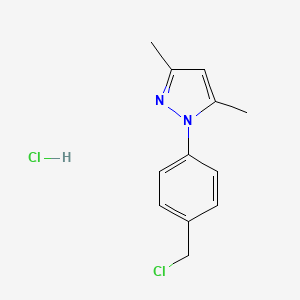 1-[4-(chloromethyl)phenyl]-3,5-dimethyl-1H-pyrazole hydrochloride