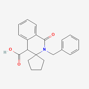 molecular formula C21H21NO3 B1371167 2'-benzyl-1'-oxo-1',4'-dihydro-2'H-spiro[cyclopentane-1,3'-isoquinoline]-4'-carboxylic acid CAS No. 1217531-04-8