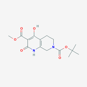 molecular formula C15H20N2O6 B13711674 Methyl 7-Boc-4-hydroxy-2-oxo-1,2,5,6,7,8-hexahydro-1,7-naphthyridine-3-carboxylate 