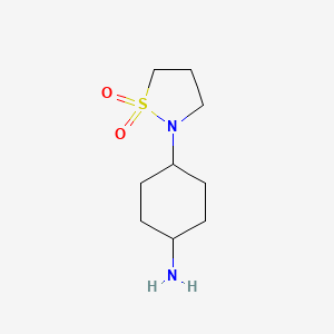 molecular formula C9H18N2O2S B1371175 2-(4-Aminocyclohexyl)-1lambda6,2-thiazolidine-1,1-dione CAS No. 1155097-27-0