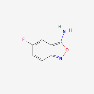 molecular formula C7H5FN2O B13711797 3-Amino-5-fluorobenzisoxazole 