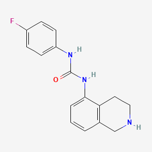 molecular formula C16H16FN3O B1371182 3-(4-Fluorophenyl)-1-(1,2,3,4-tetrahydroisoquinolin-5-yl)urea CAS No. 1157922-50-3