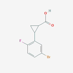 molecular formula C10H8BrFO2 B1371185 2-(5-broMo-2-fluorophenyl)cyclopropanecarboxylic acid CAS No. 1157561-84-6