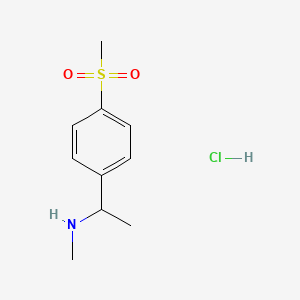 molecular formula C10H16ClNO2S B1371186 [1-(4-Methanesulfonylphenyl)ethyl](methyl)amine hydrochloride CAS No. 1093630-40-0
