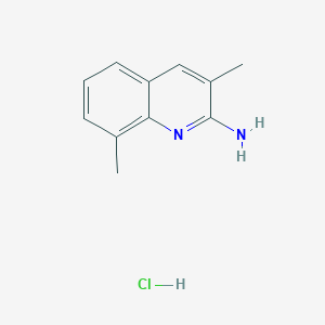 molecular formula C11H13ClN2 B1371188 2-Amino-3,8-dimethylquinoline hydrochloride CAS No. 1170807-70-1