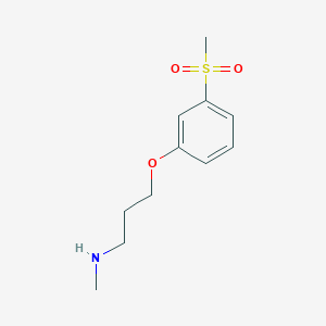 molecular formula C11H17NO3S B1371189 [3-(3-Methanesulfonylphenoxy)propyl](methyl)amine CAS No. 1157832-52-4