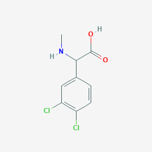 molecular formula C9H9Cl2NO2 B1371194 2-(3,4-Dichlorophenyl)-2-(methylamino)acetic acid CAS No. 1218475-73-0