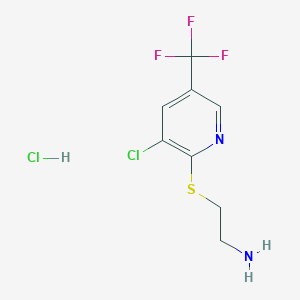 2-{[3-Chloro-5-(trifluoromethyl)pyridin-2-yl]sulfanyl}ethan-1-amine hydrochloride