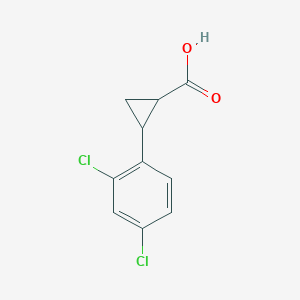 molecular formula C10H8Cl2O2 B1371204 2-(2,4-Dichlorophenyl)cyclopropane-1-carboxylic acid CAS No. 1157554-61-4