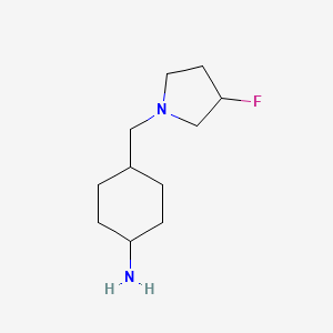 molecular formula C11H21FN2 B13712091 cis-4-[[(S)-3-Fluoropyrrolidin-1-yl]methyl]cyclohexanamine 