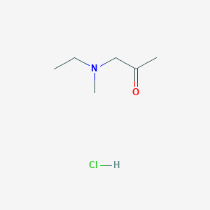 molecular formula C6H14ClNO B1371211 1-[Ethyl(methyl)amino]acetone hydrochloride CAS No. 1158315-95-7