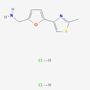 [5-(2-Methyl-1,3-thiazol-4-yl)-2-furyl]methylamine dihydrochloride