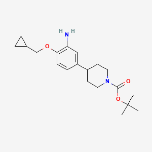 molecular formula C20H30N2O3 B13712132 tert-Butyl 4-(3-amino-4-isopropoxyphenyl)piperidine-1-carboxylate 