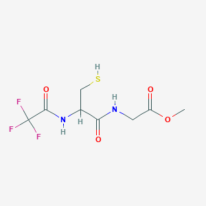 molecular formula C8H11F3N2O4S B13712159 Methyl 2-[3-sulfanyl-2-(trifluoroacetamido)propanamido]acetate 