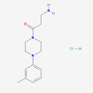 3-Amino-1-[4-(3-methylphenyl)piperazin-1-yl]propan-1-one hydrochloride