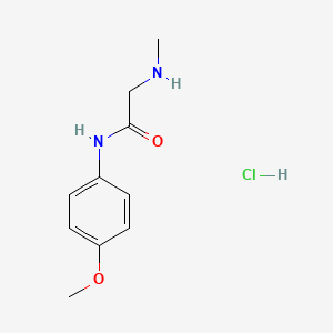 molecular formula C10H15ClN2O2 B1371219 N-(4-methoxyphenyl)-2-(methylamino)acetamide hydrochloride CAS No. 1171427-63-6