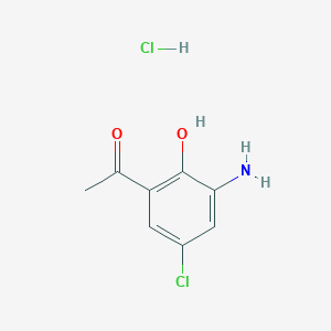 molecular formula C8H9Cl2NO2 B137122 1-(3-Amino-5-chloro-2-hydroxyphenyl)ethanone;hydrochloride CAS No. 153404-65-0