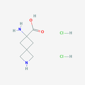 molecular formula C7H14Cl2N2O2 B1371220 6-Amino-2-azaspiro[3.3]heptane-6-carboxylic acid dihydrochloride CAS No. 1170461-72-9