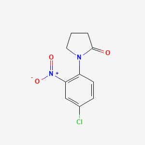 molecular formula C10H9ClN2O3 B13712224 1-(4-Chloro-2-nitrophenyl)-2-pyrrolidinone 